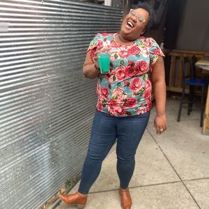 Lularoe, 2x, olive top